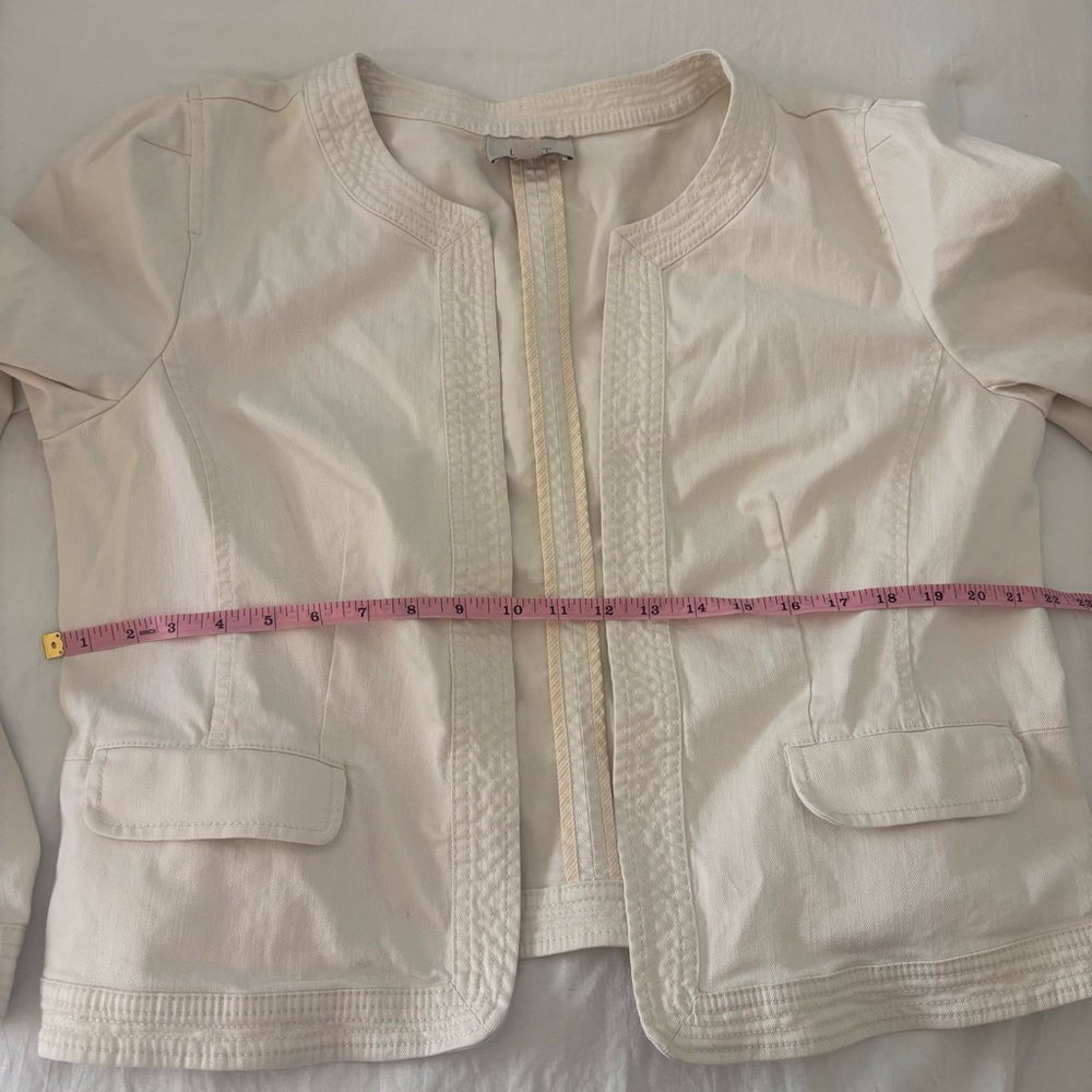 LOFT Women’s Cream Denim Light Jacket - Picture 13 of 14